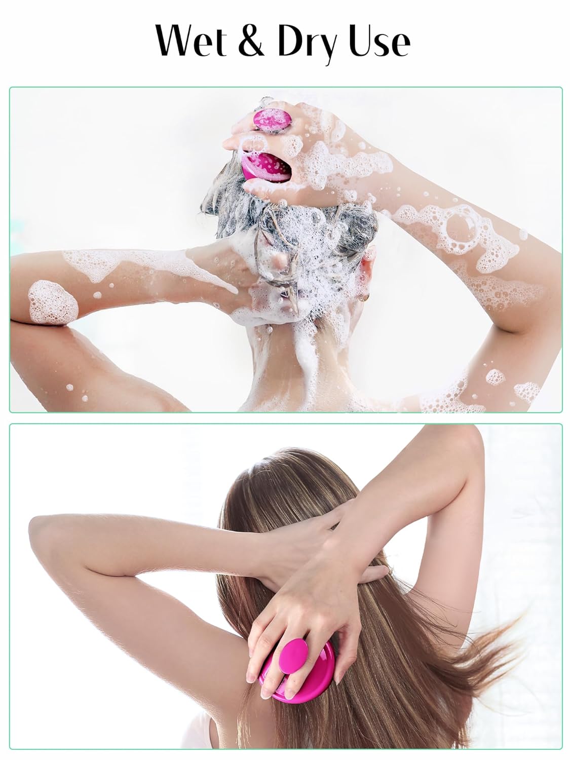 HEETA Scalp Massager Hair Growth, Soft Silicone Scalp Scrubber Shampoo Brush for Exfoliation
