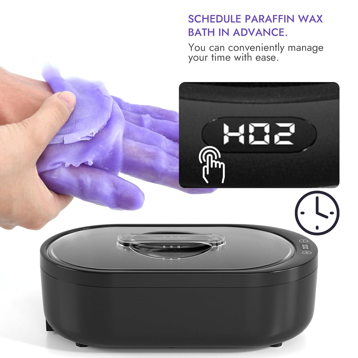 Small Paraffin Wax Machine for Hands - Small Size Hand Wax Paraffin Machine 2000ml With 3 packs of