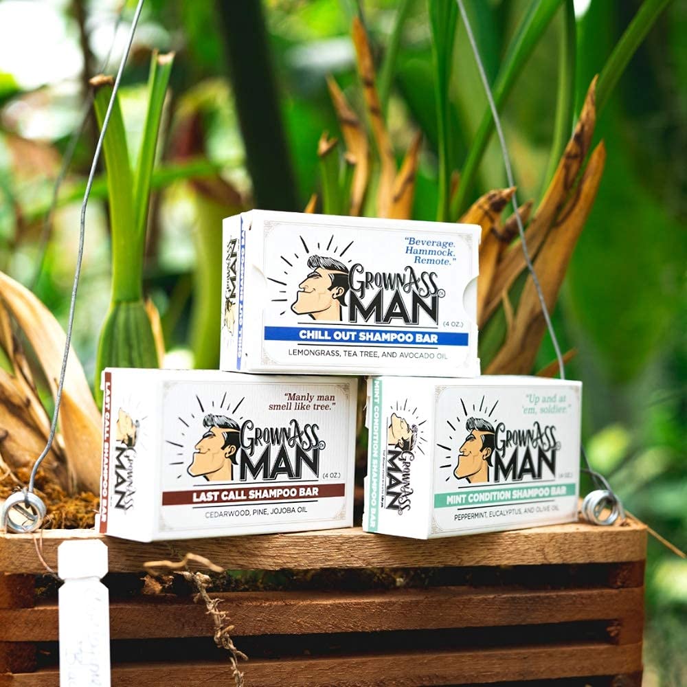 Solid Shampoo Bar Rich Lather 3 in 1: Hair, Beard & Body Wash - Plastic Free & Eco-Friendly