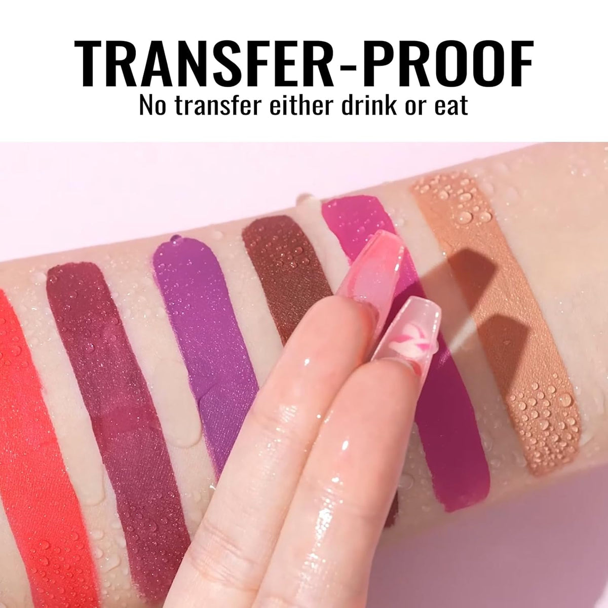 Oulac Matte Liquid Brown Lipstick for Women, Long Lasting Lipstick Waterproof Lip Stain, No