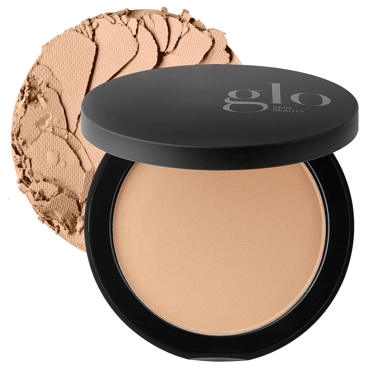 Glo Skin Beauty Pressed Base Powder Foundation Makeup (Honey Light) - Flawless Coverage for a