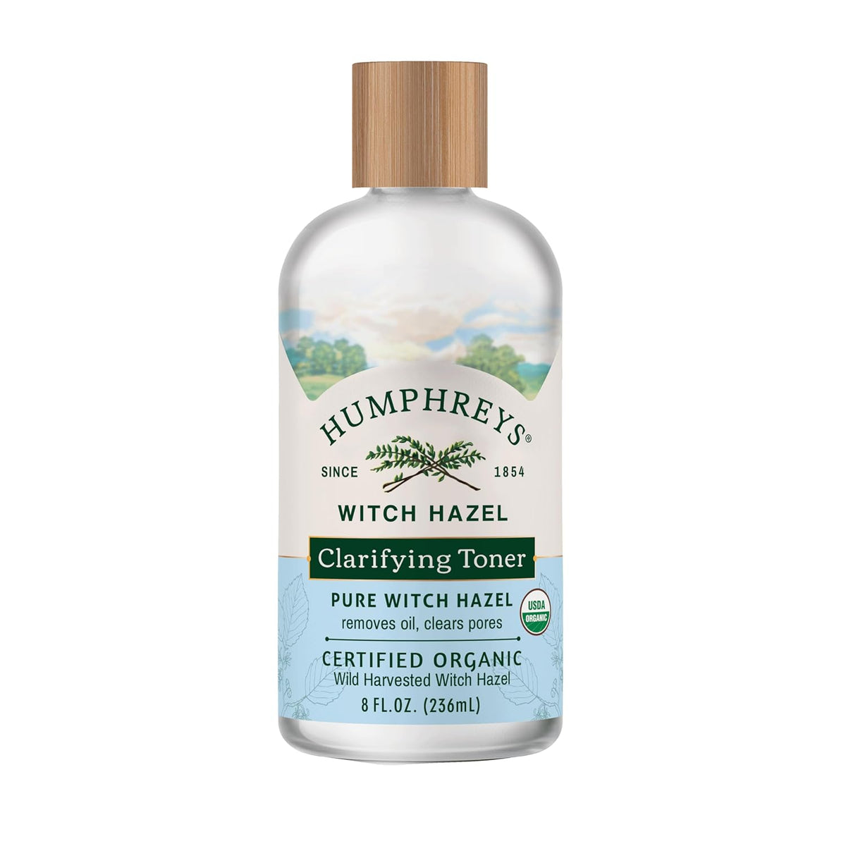 Humphreys Witch Hazel Clarifying Toner | Wild Harvested Witch Hazel | USDA Organic | Natural |