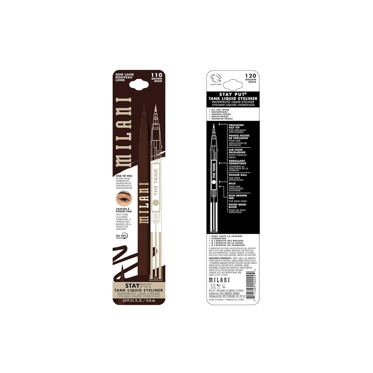 Milani The Tank Liquid Eyeliner - No-Skip Liquid Eyeliner Pen, Waterproof Formula, Makeup Pen, Long