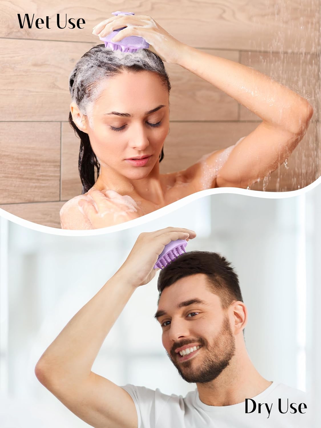 HEETA Hair Scalp Massager for Hair Growth, Shampoo Brush, Scalp Scrubber Exfoliator with Soft