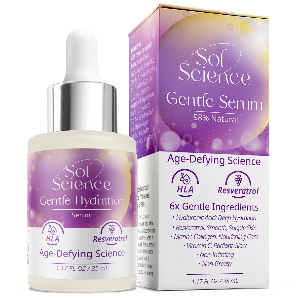 Gentle Hydration Serum - Lightweight & Moisturizing for Sensitive Skin with Hyaluronic Acid