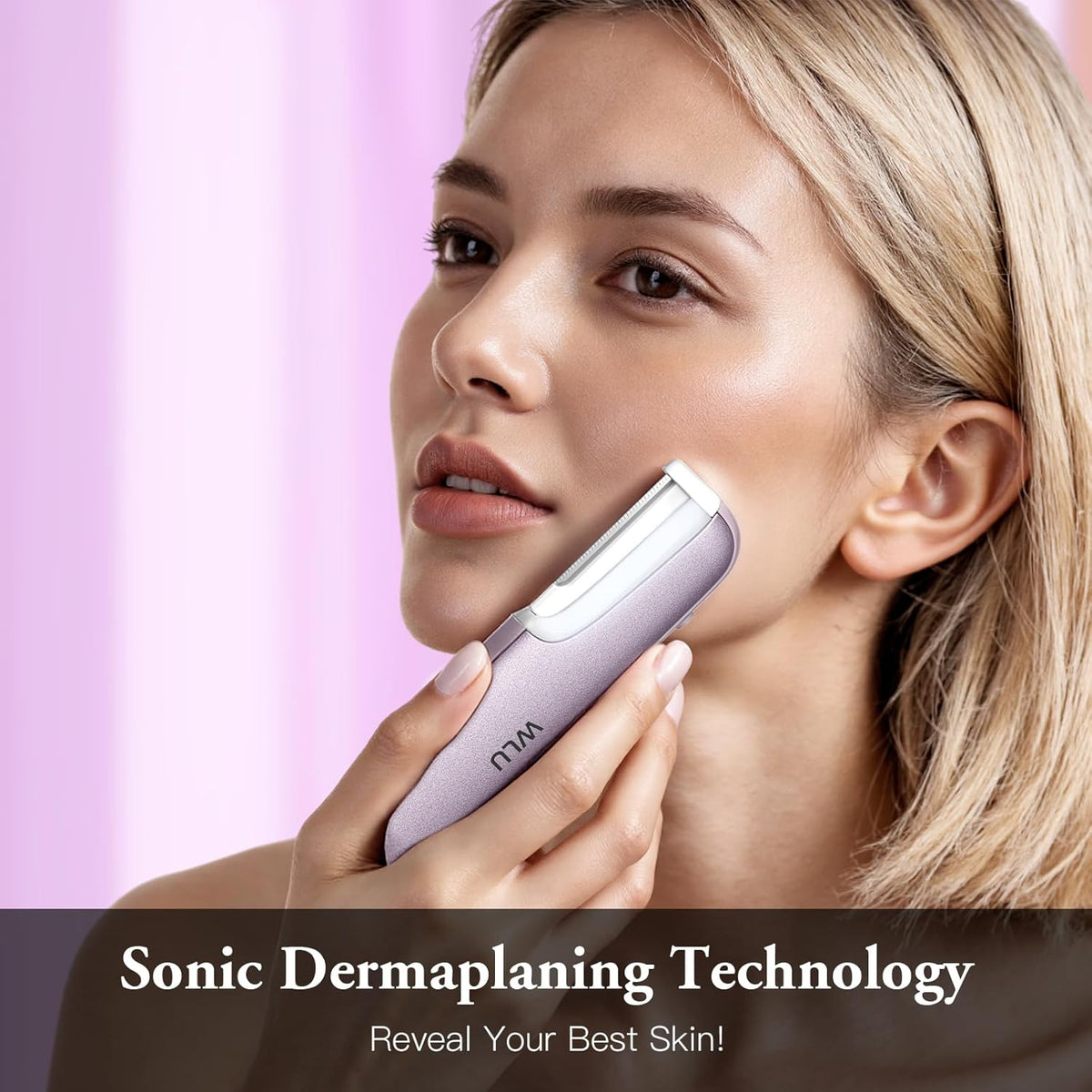 Dermaplaning Tool for Women Face - Edge Technology Sonic Dermaplane Razor for Facial Exfoliation &