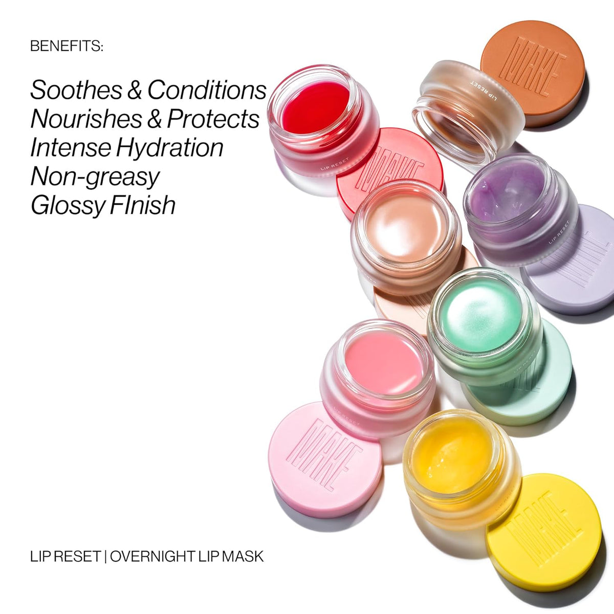 MAKE Beauty Lip Reset Overnight Lip Mask. Nourishing, Hydrating Lip Treatment for Dry, Flaky Lips.