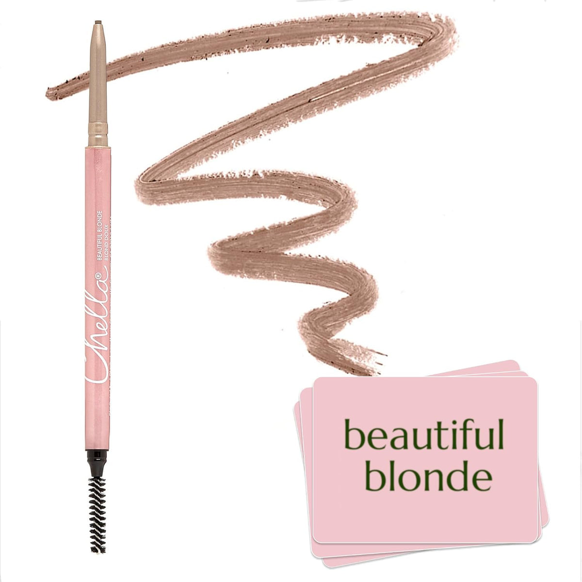 Chella Eyebrow Pencil – Easy-to-Use Brow Definer for Shaping, Filling & Blending – Long-Wear Blonde
