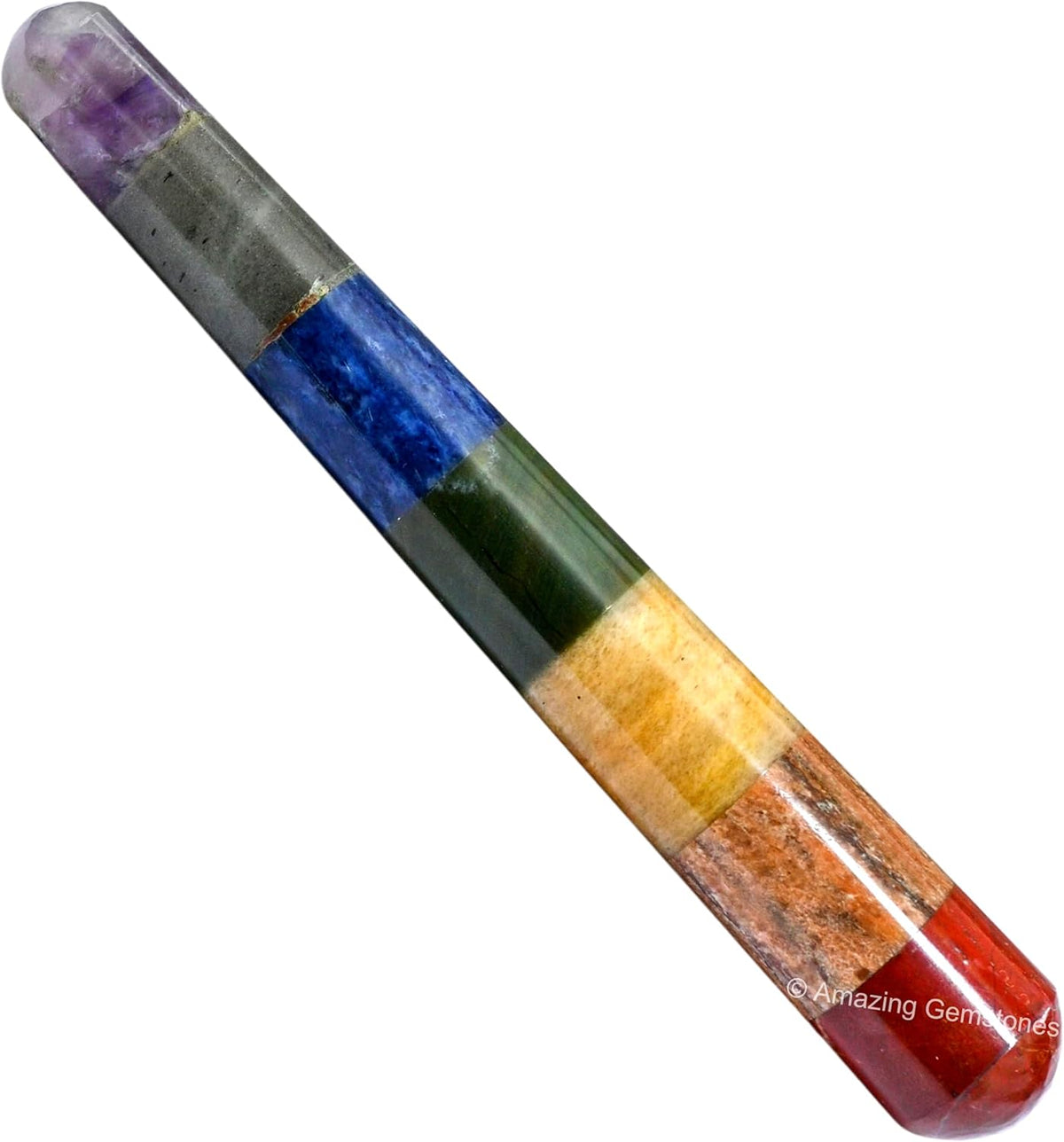 Amazing Gemstone Large Chakra Crystal Wand Massage Stick - Pelvic Wand Gua Sha for Adults