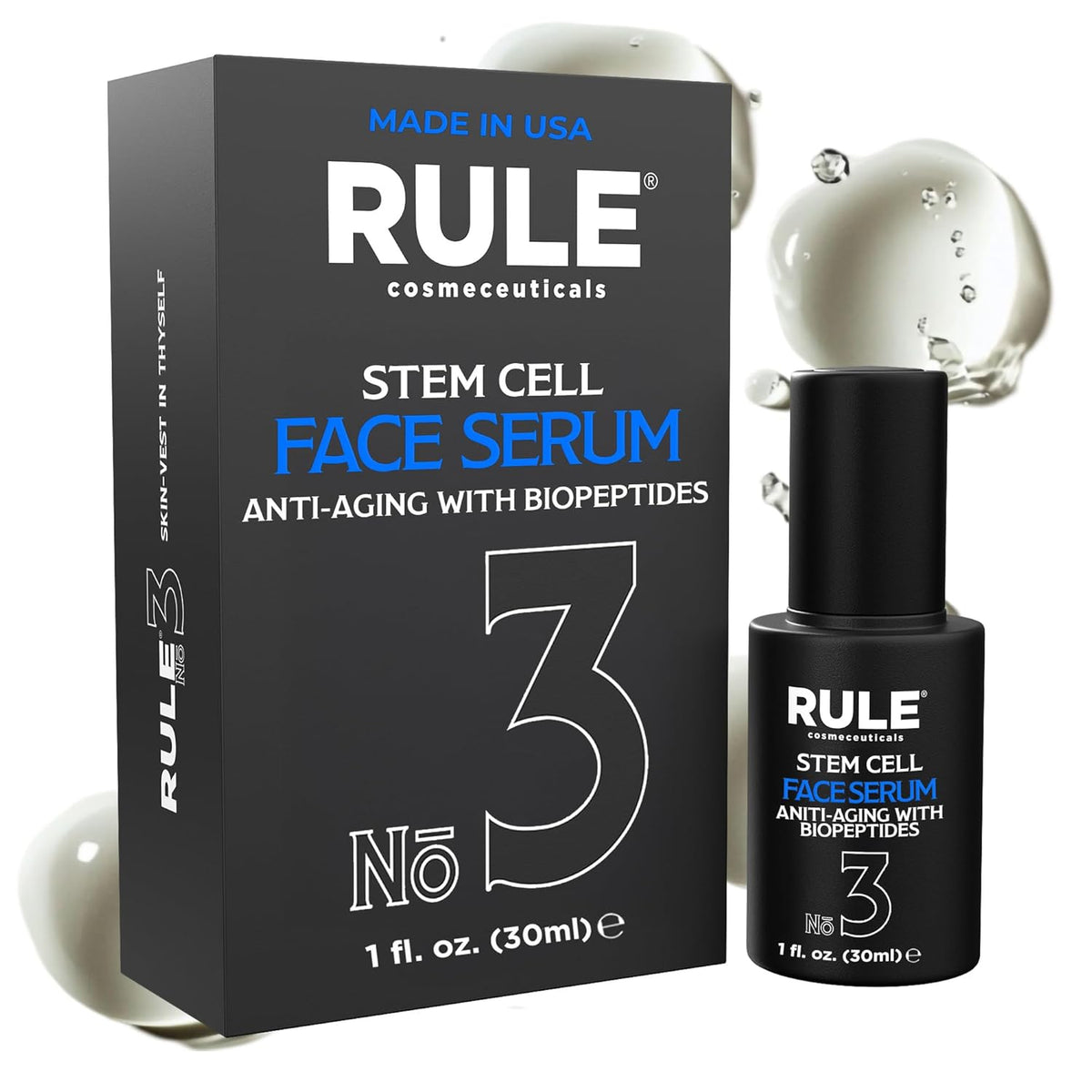 No.3 - Facial Serum with Biopeptides & Apple Stem Cells, Face Serums for Anti Aging, Peptide Serum