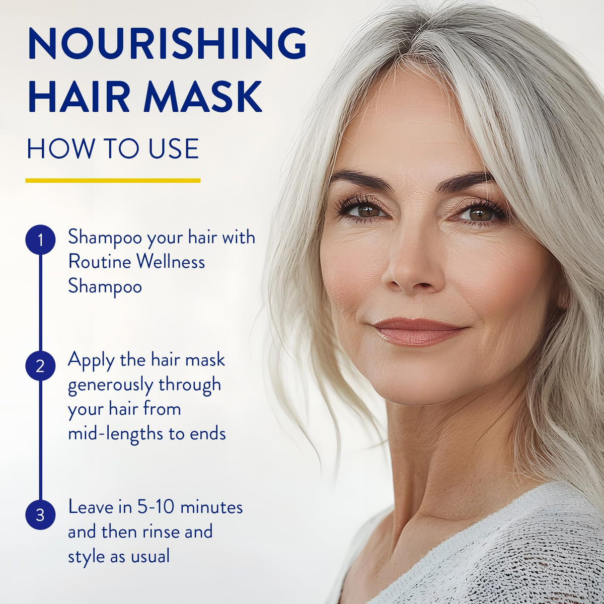 Routine Wellness Deep Conditioning Hair Mask for Dry Damaged Hair - Hydrating, Moisturizing Repair