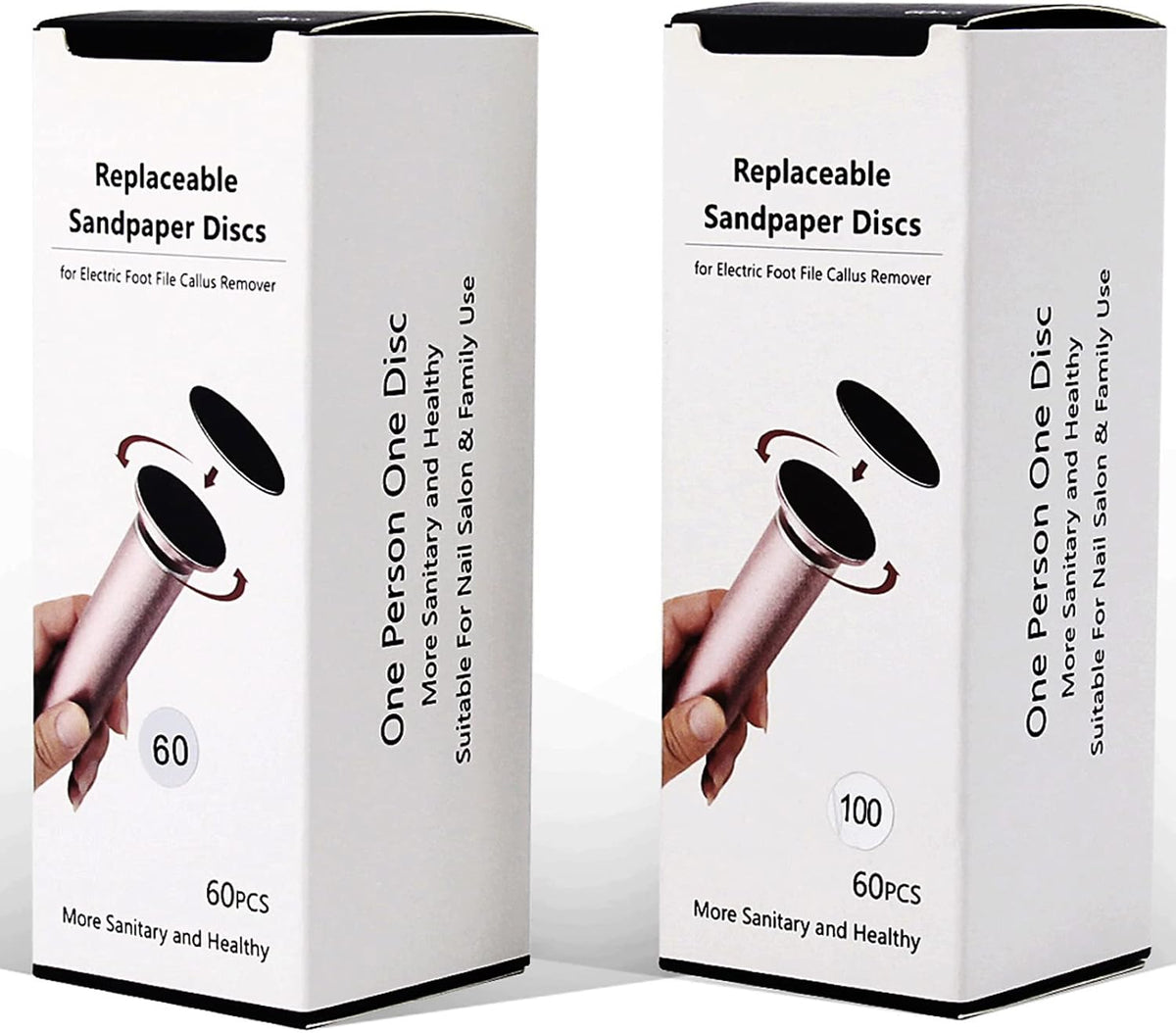 120pcs Replaceable Sandpaper Refill Discs for Electric Foot File Callus Remover Dead Skin Removal