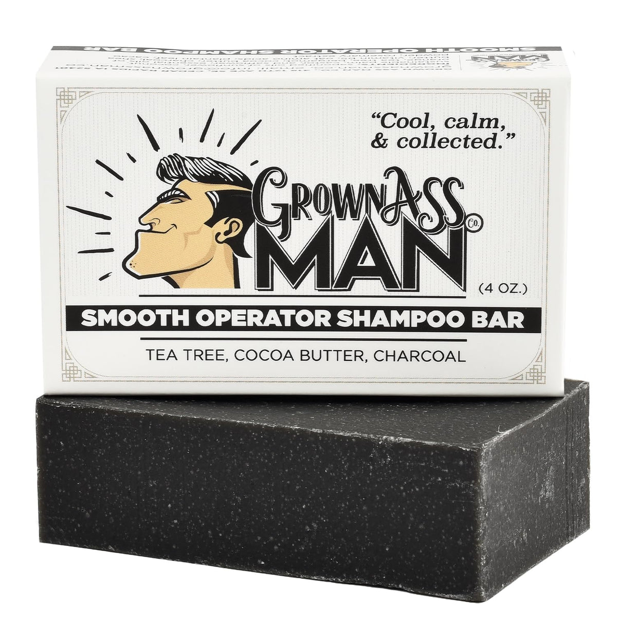 Solid Shampoo Bar Rich Lather 3 in 1: Hair, Beard & Body Wash - Plastic Free & Eco-Friendly