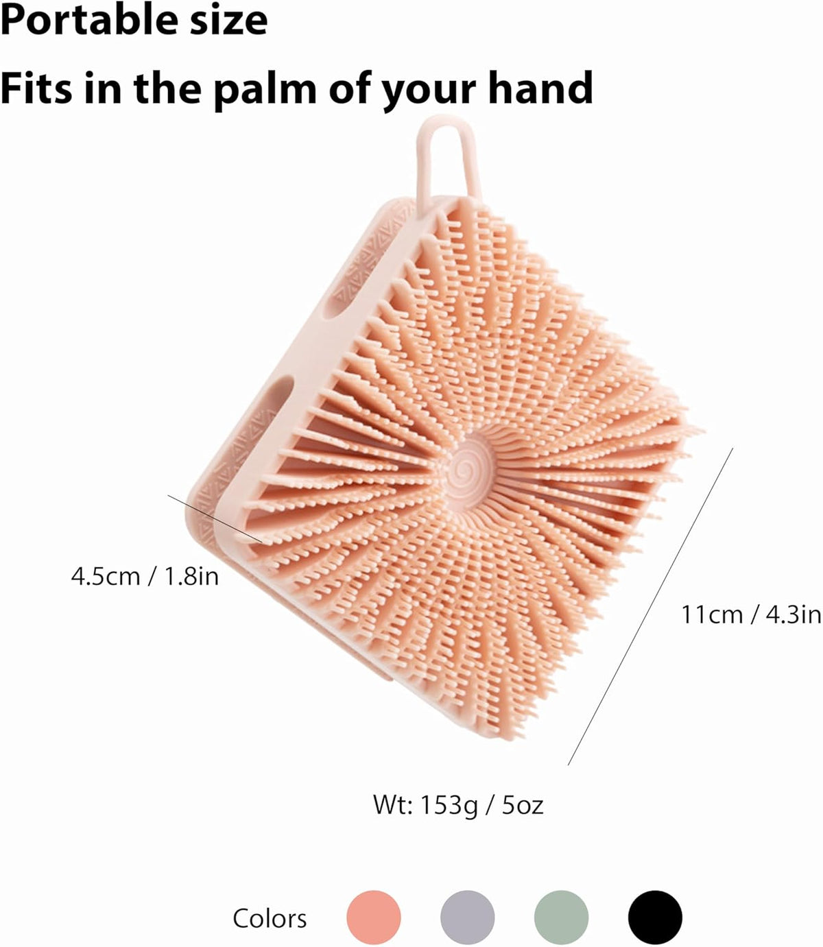 2 PC Silicone Exfoliating Body Scrubber, Silicone Body Shampoo Brush, Soft Silicone Loofah for