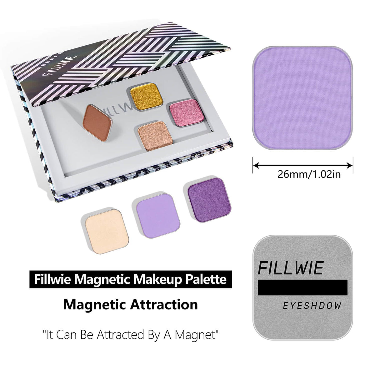 Matte Eyeshadow Single Pan Soft Pastel Purple, Blendable Natural Matte Finish, Highly Pigmented