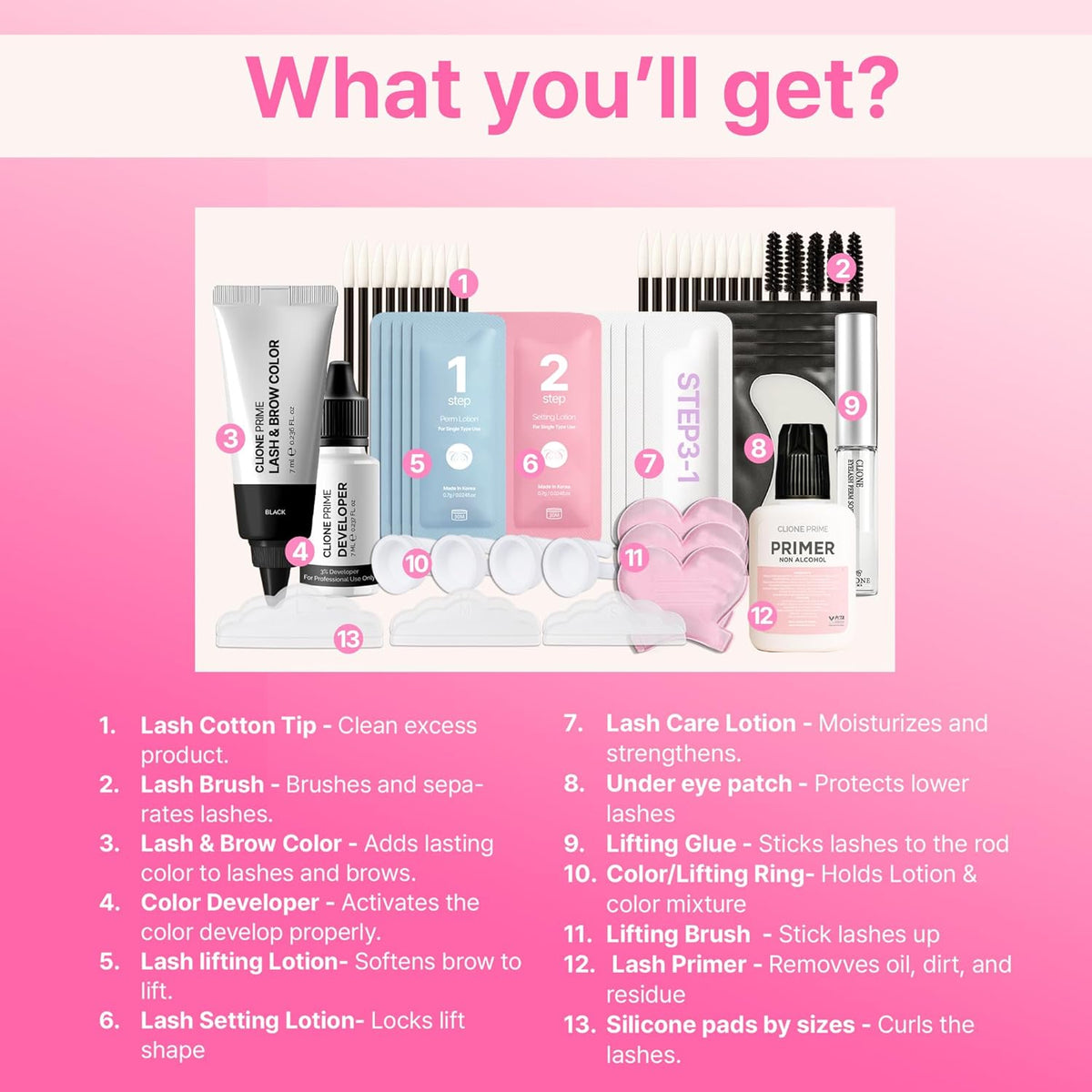Korean At Home Eye Lash Lift and Tint Kit Professional Brow Lamination and Tint Kit Eye Lash Tint