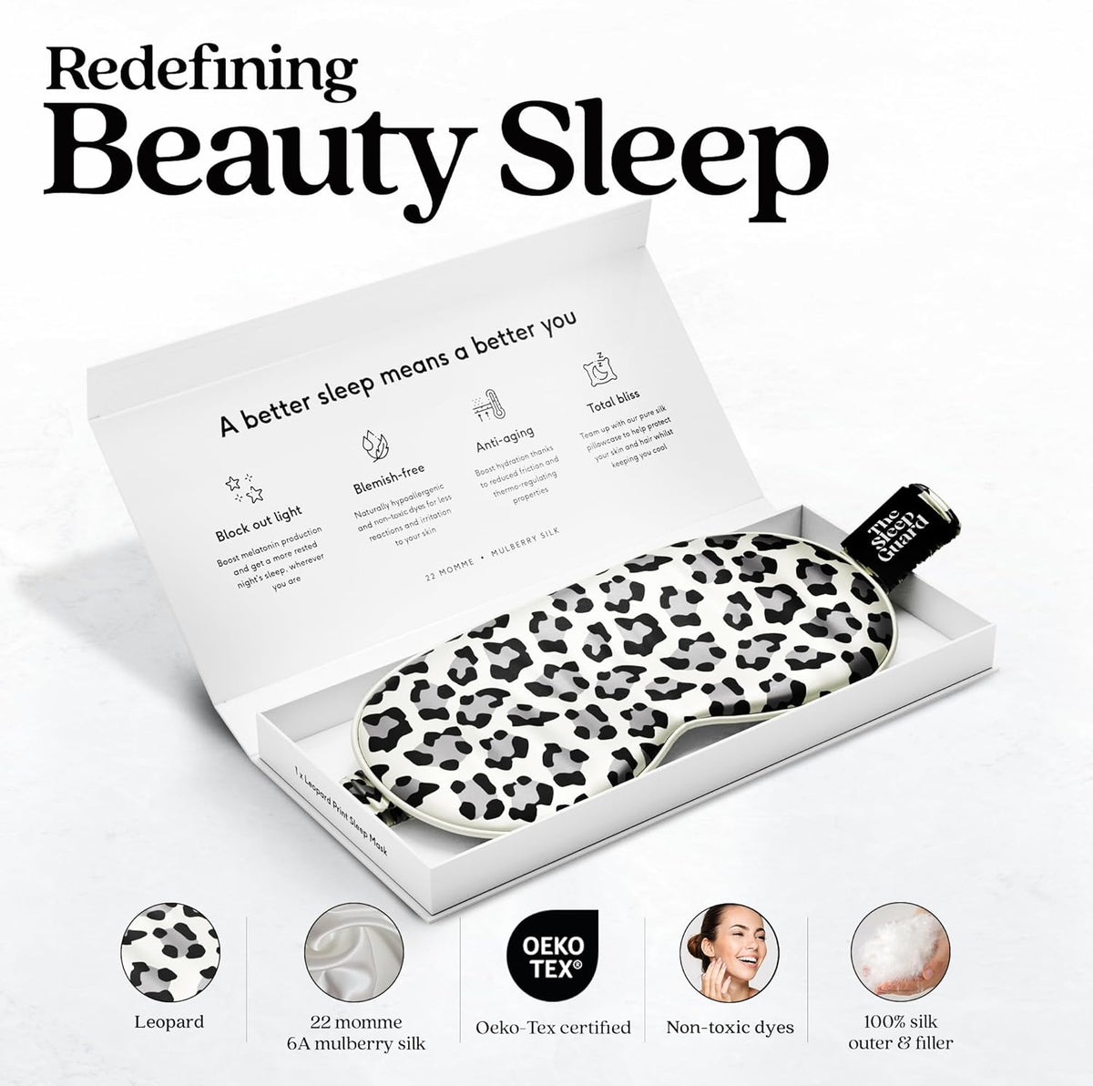 Pure Silk Sleep Mask [100% 6A Mulberry Silk, 22 Momme] Light Blocking Travel Essentials. Eye Masks
