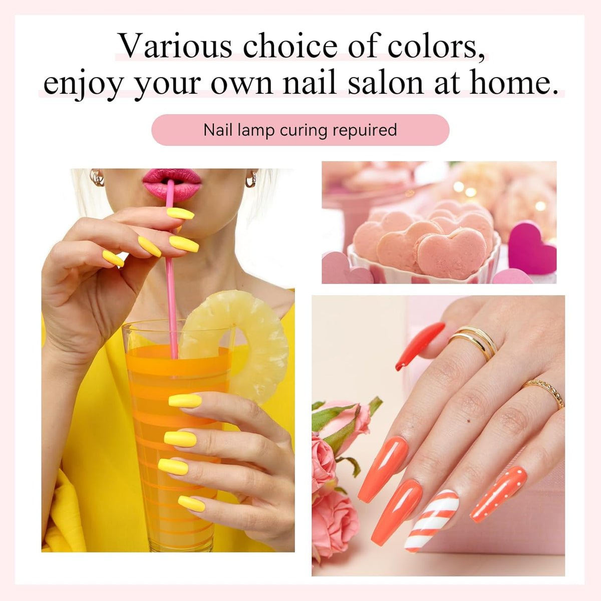 Phoenixy 30 PCS Gel Nail Polish 25 Colors Gel Nail Polish Set with Base Coat Glossy Matte and