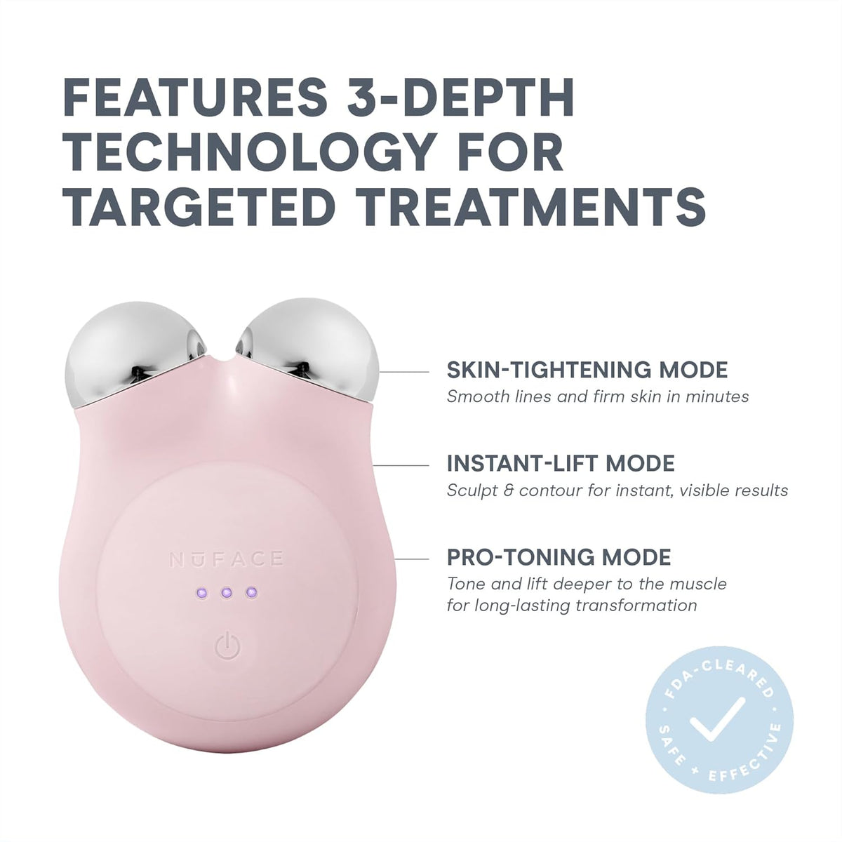 NuFACE MINI+ Microcurrent Facial Device Kit - FDA Cleared Face Sculpting & Skin Tightening Device