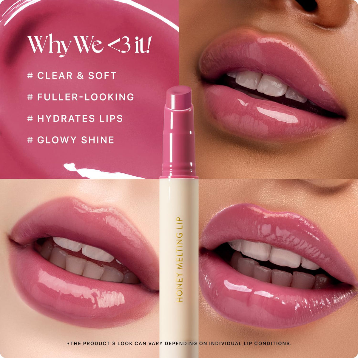 Nature Republic HONEY MELTING LIP (08 DARK CHERRY CHOUX) SOFT LIP STICK, Hydrating Gloss