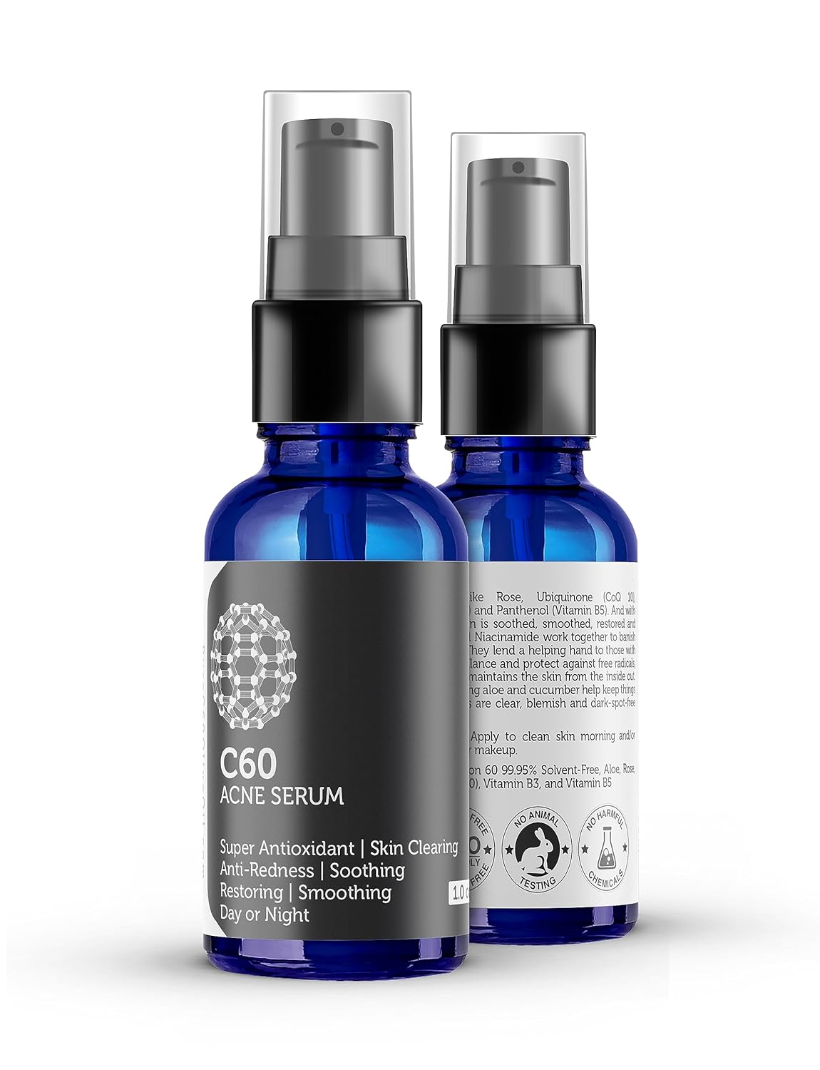 C60 Complete Skin Care Solution - Anti Aging Moisturizer, Mask, Eye Cream and Serum with Carbon 60