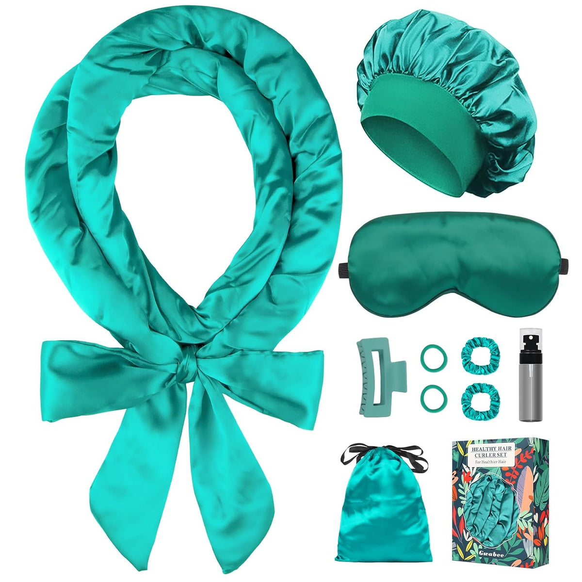 Satin Heatless Curls Overnight Hair Curlers to Sleep In Hair Curler Rollers No Heat Hair Wrap for