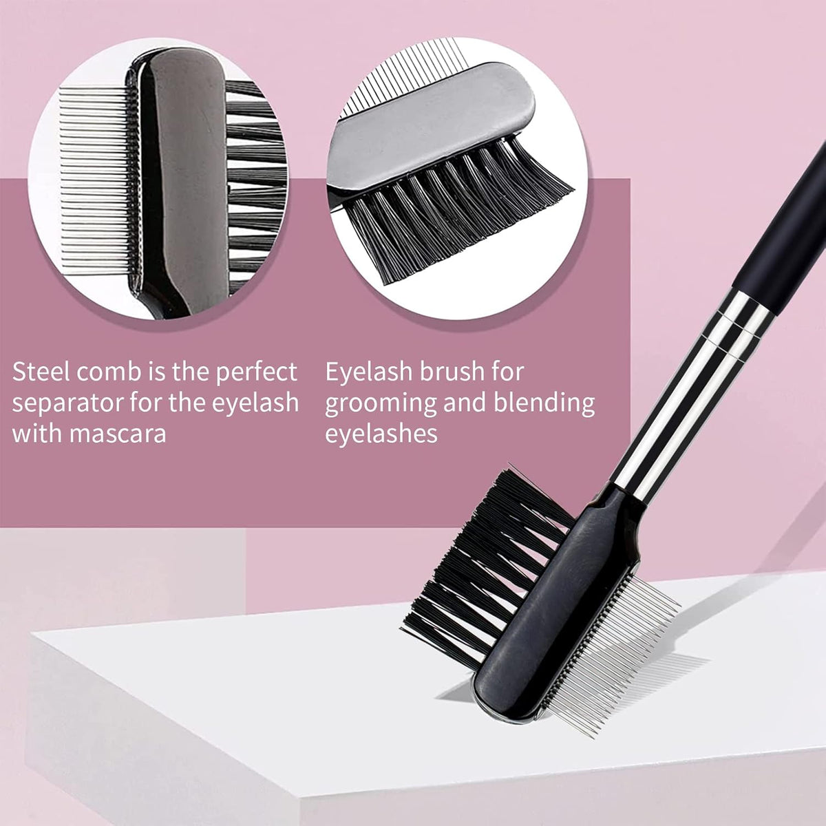 MSQ Eyebrow Brush and Comb Eyelash Brush Eyelash Separator Eye Brow Comb & Spoolie Brush
