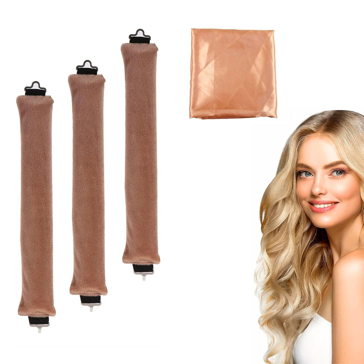 Heatless Hair Curler Overnight Curl Rods for All Hair Types, Healthy and Stylish Heatless Curling