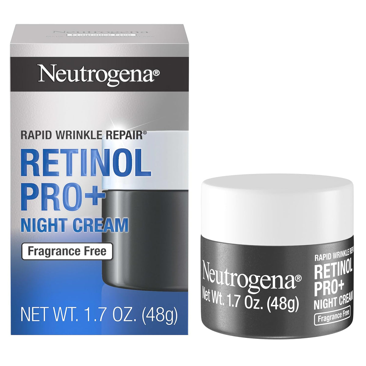 Neutrogena Retinol Pro+ Anti-Wrinkle Night Moisturizer, Rapid Wrinkle Repair, Anti-Aging Face &