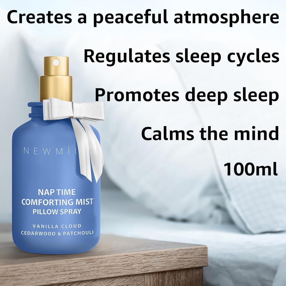 Pillow Spray Calming and Relaxing Pillow Linen Mist Vanilla Cedarwood Essential Oils Stress Relief