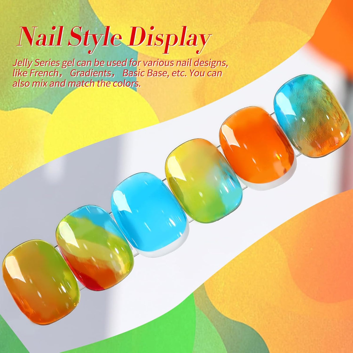 Born Pretty Neon Jelly Gel Polish Halloween Gel Nail Polish,Blood Wine Red Burgundy Brown Blue