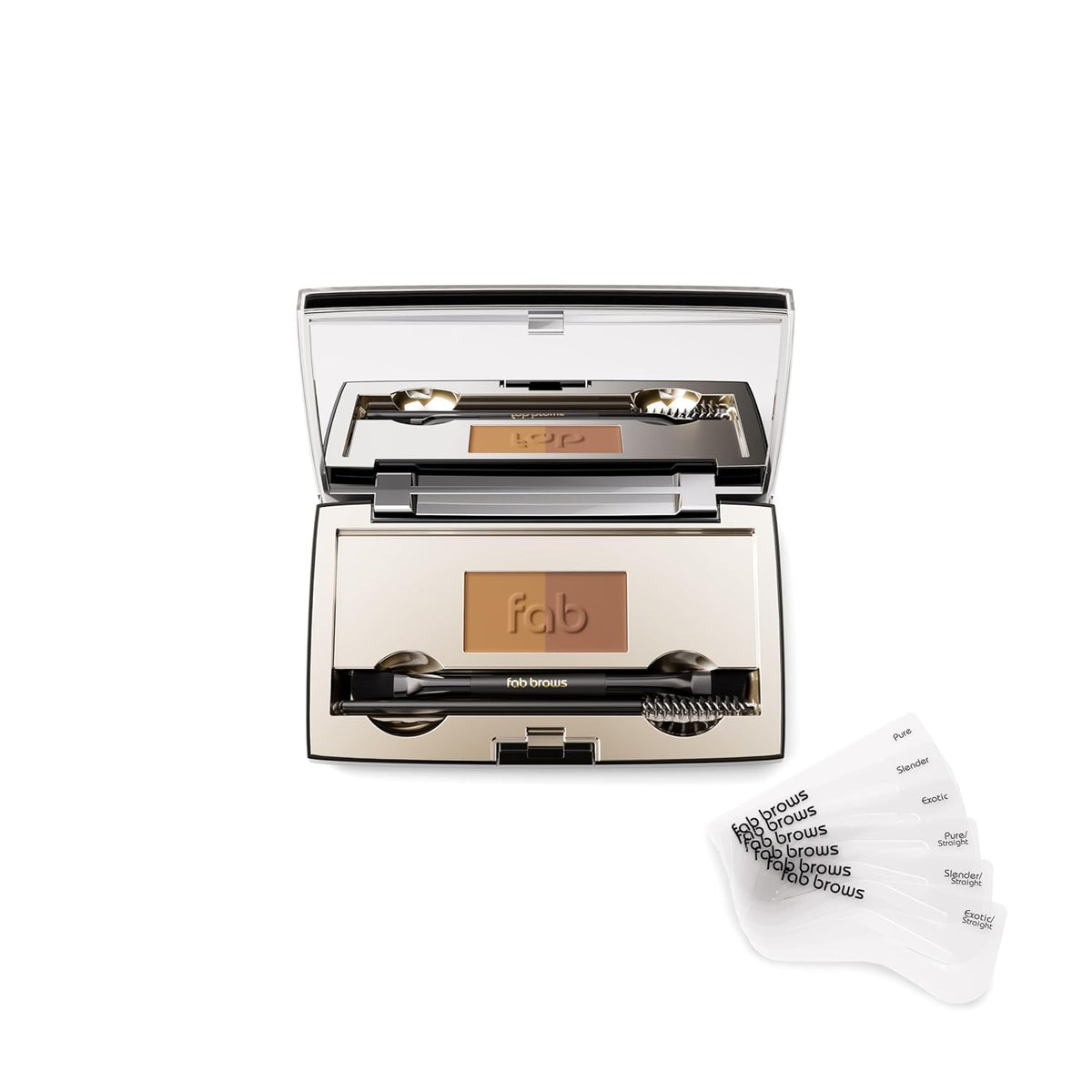 Duo Eyebrow Kit - Light / Medium Brown Makeup Kits Eye Brow Stencil Contour Palette Cosmetics