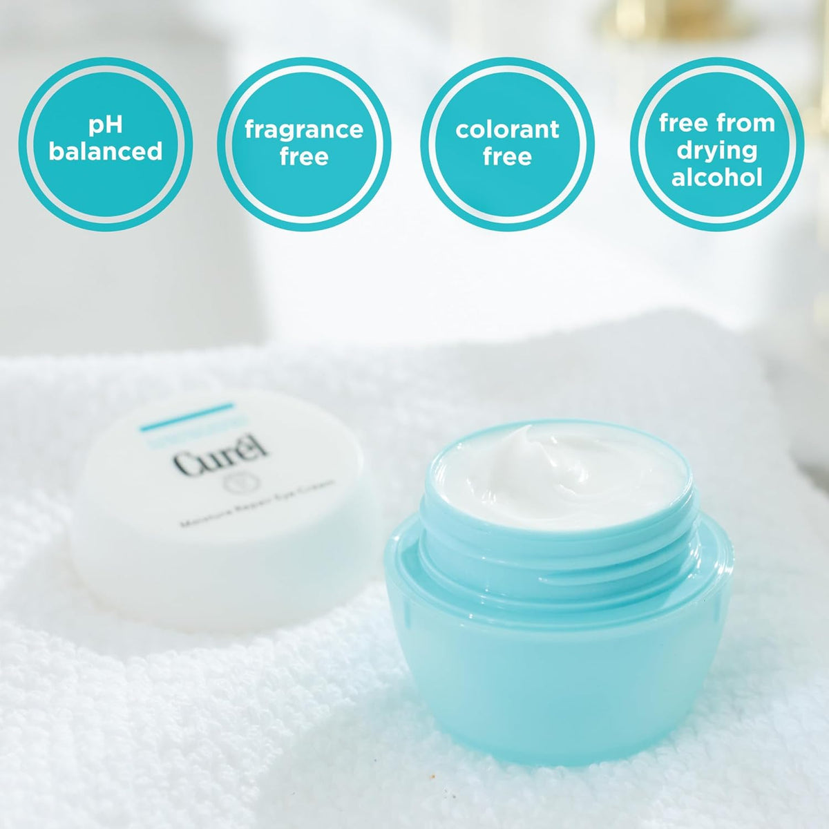 Curel Japanese Skin Care Moisturizer Repair Eye Cream, Under Eye Cream for Dry, Sensitive Skin