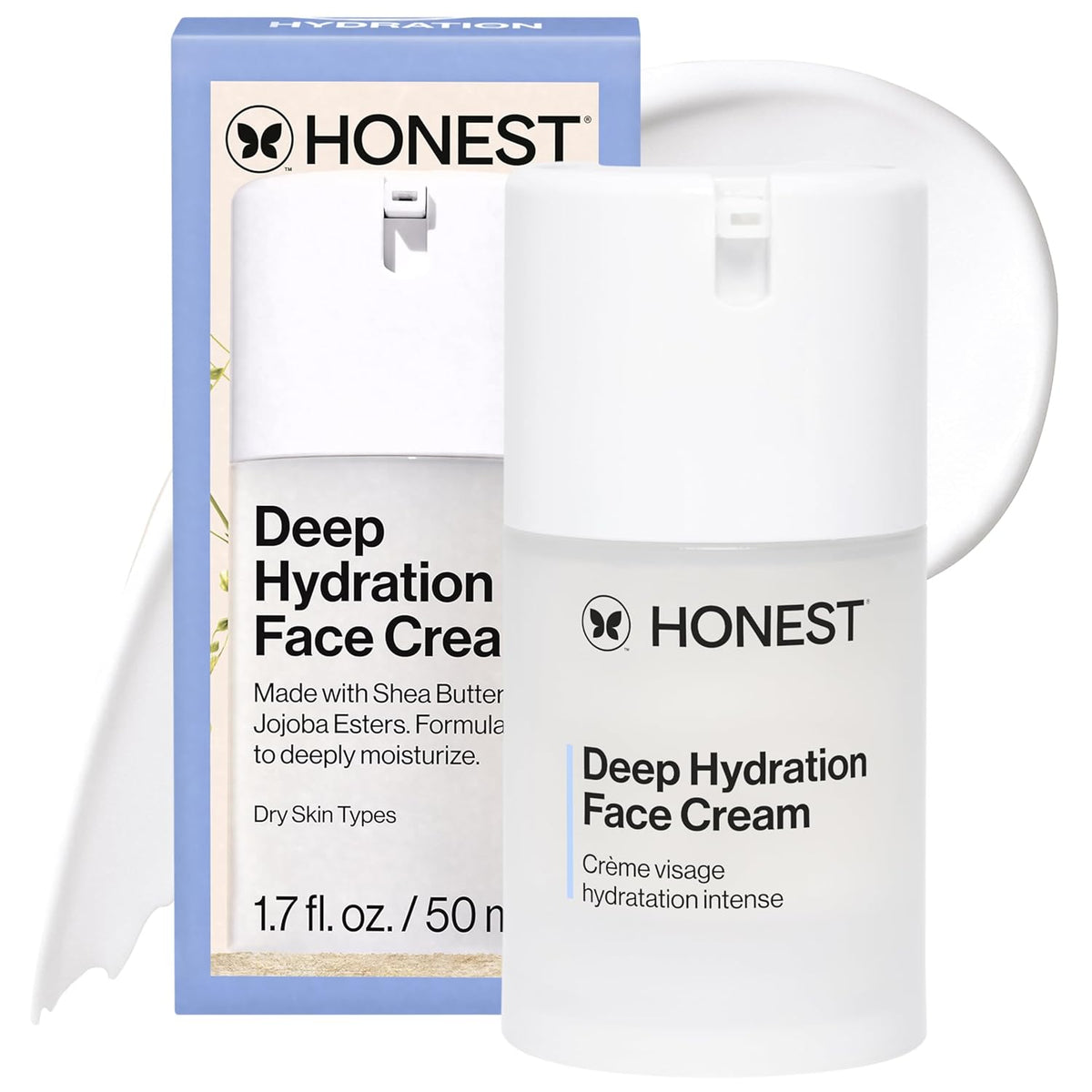 Honest Beauty Deep Hydration Face Cream for Dry Skin | Hydrates + Supports Natural Moisture Barrier