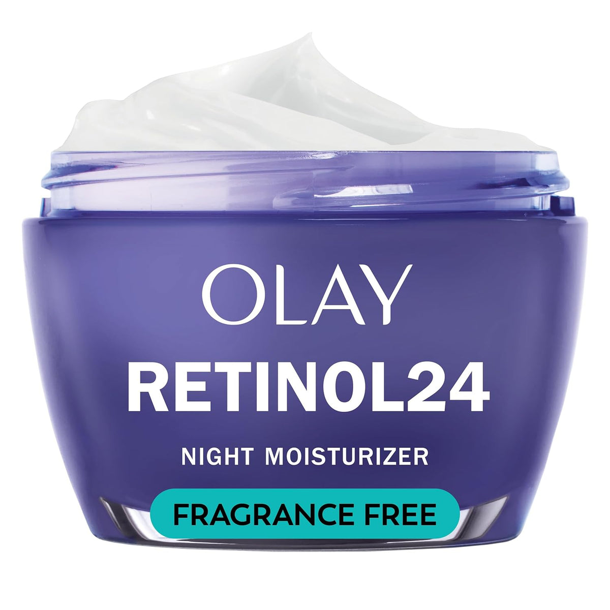 Olay Retinol 24 Face Moisturizer, Anti-Aging Night Cream for Women, Fragrance-Free, Non Greasy