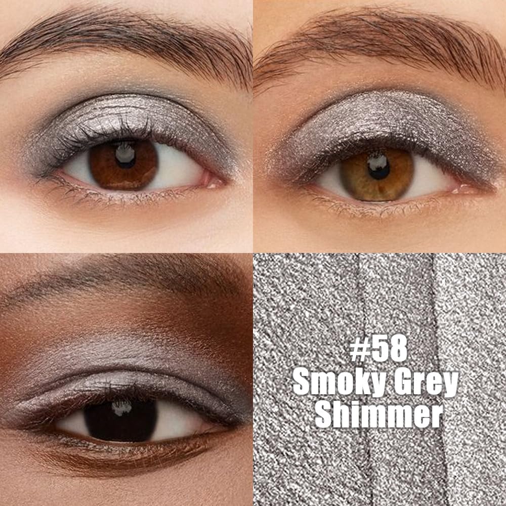 Kaely Cream Eye Shadow Sticks, Smoky Grey Shimmer Eyeliner Pencil Eyeshadow Palette Makeup, Eye