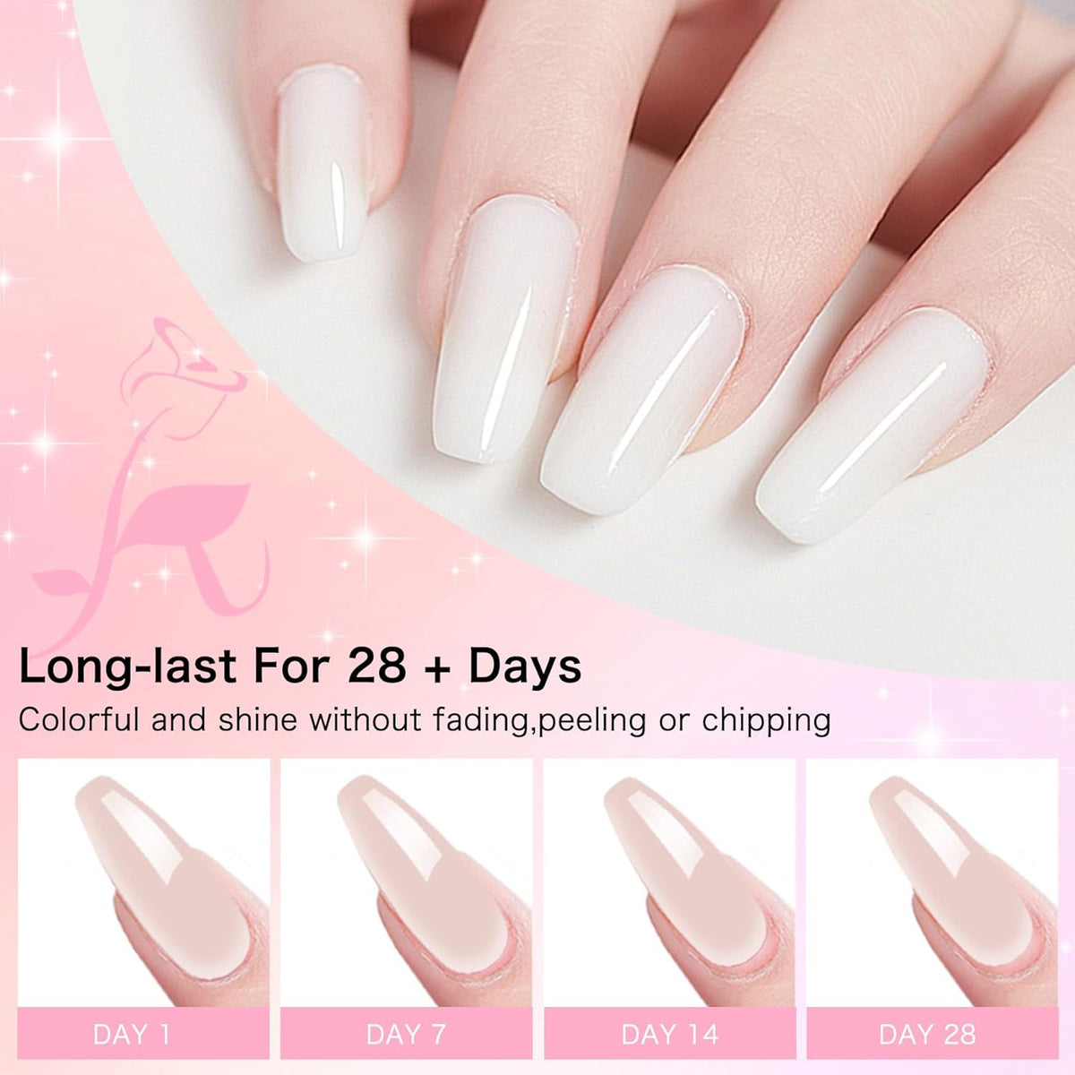 Acrylic Powder for Nail 56g: 2oz Lucent White Acrylic Powder Large Capacity Professional for 3D Art