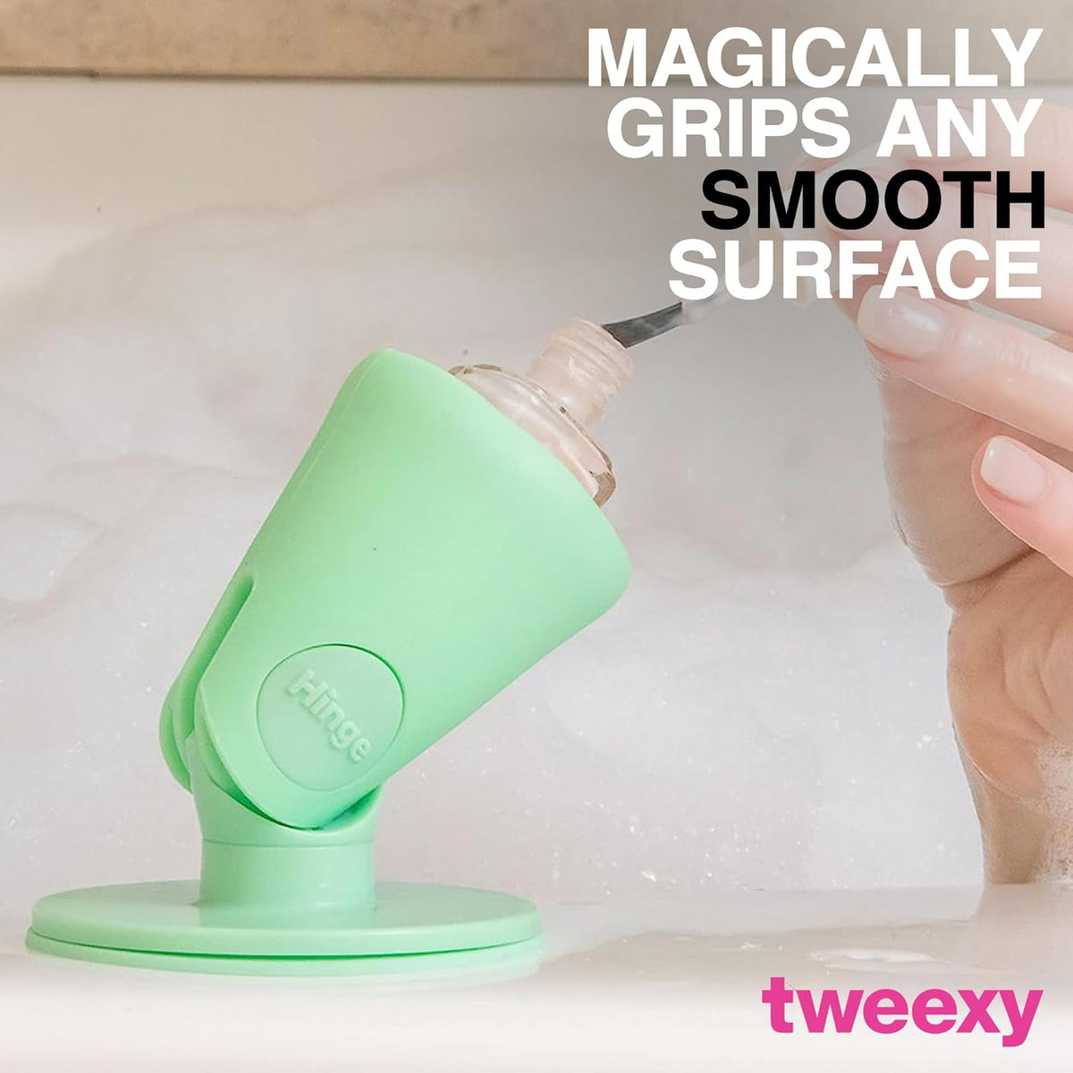 tweexy Hinge Untippable Nail Polish Bottle Holder | Anti-Spill Nail Polish Holder Stand, Tilted