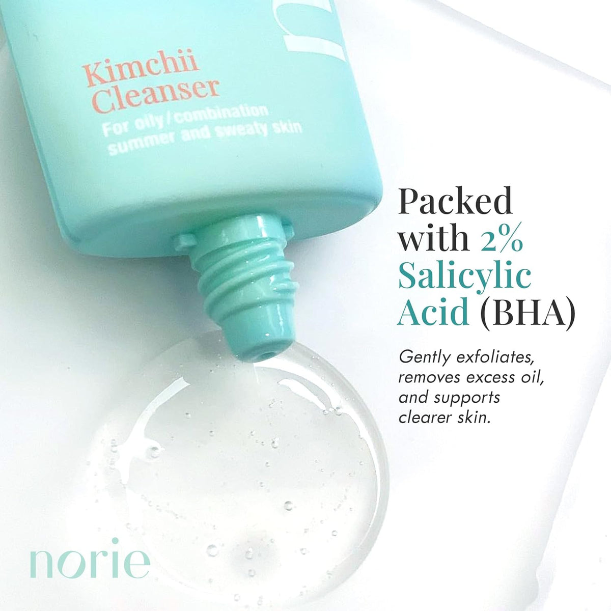 Norie Kimchii Face Wash - Gentle Facial Cleanser for Dry, Oily & Sensitive Skin | Fragrance Free