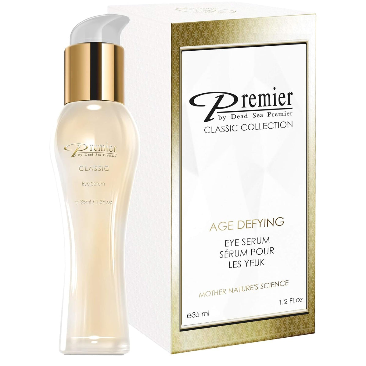 Premier Dead Sea Classic Eye Serum, Hypoallergenic, Age defying, Helps minimize wrinkles, Dark