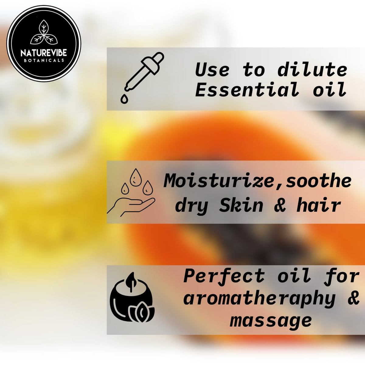 Naturevibe Botanicals Papaya Oil 32 Ounces | 100% Pure and Natural | Great for Skin Care and Hair