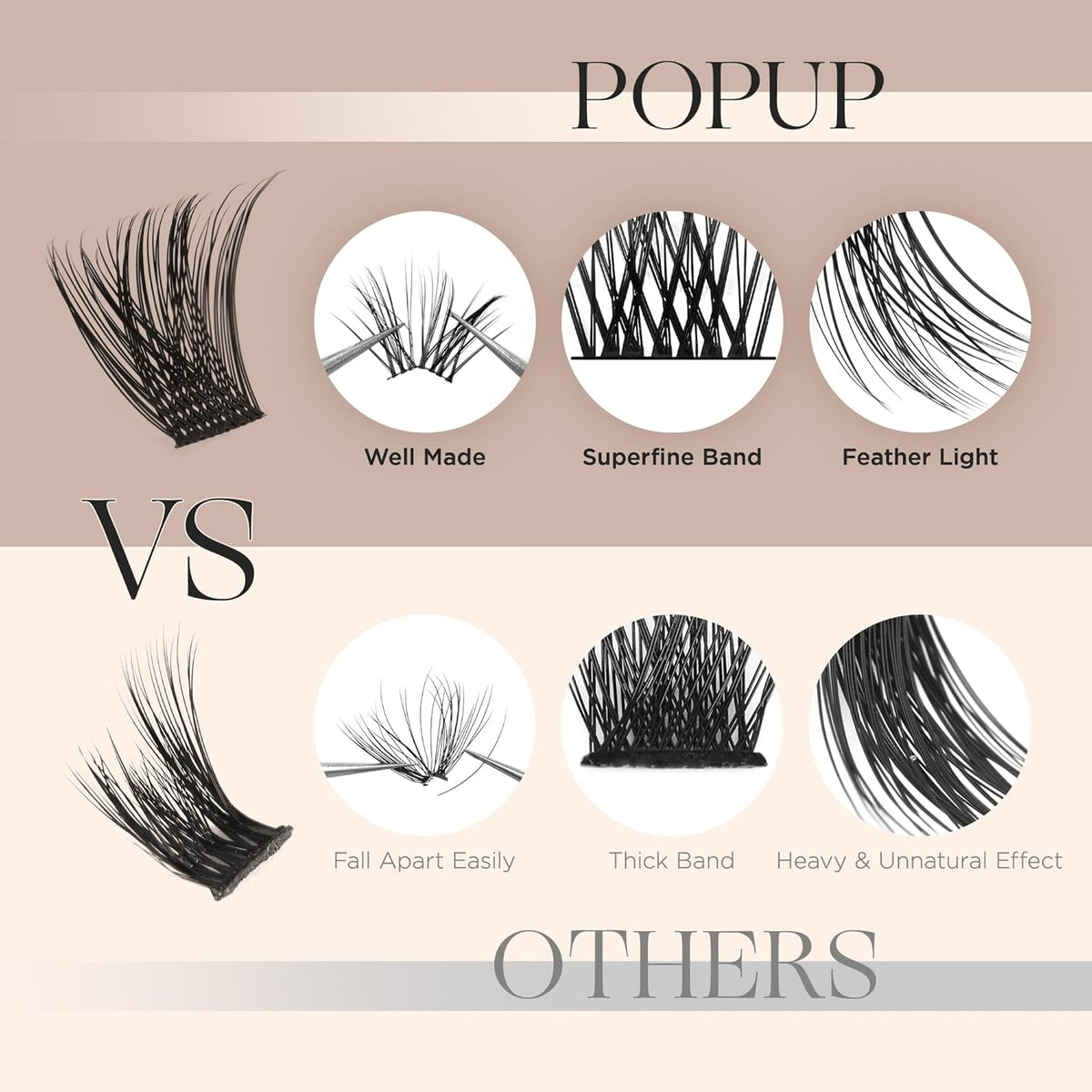 56D Cluster LashesThick Individual Eyelashes D Curl Wispy Lash Clusters Individual Russian Eyelash