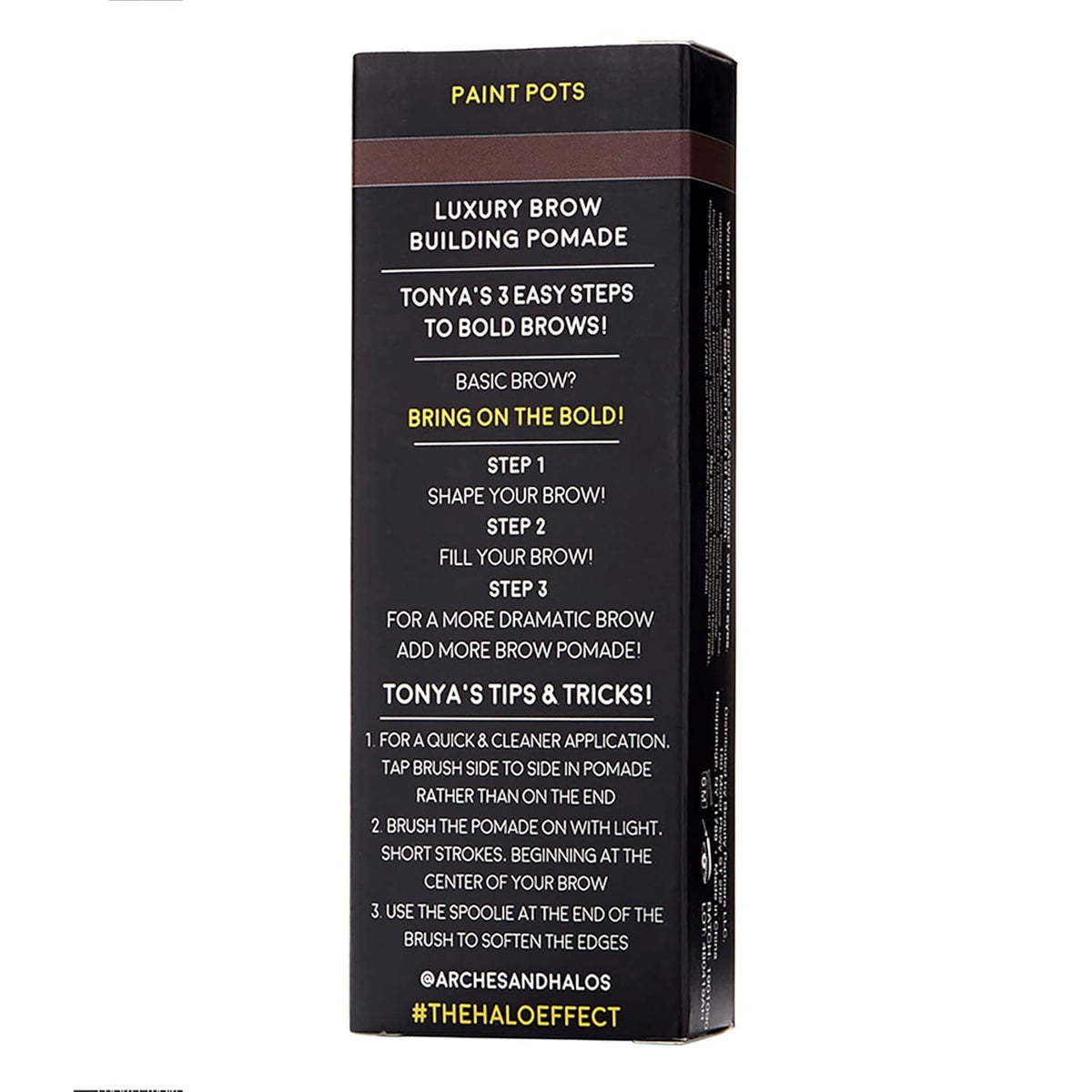 Arches and Halos Luxury Brow Building Pomade - Vegan Eyebrow Pomade - Creamy, Long Wearing Color
