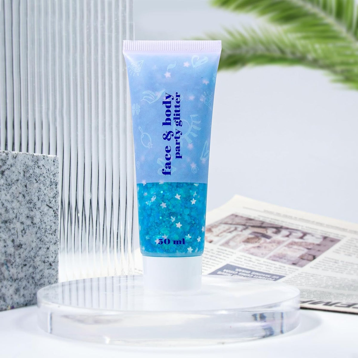 DAGEDA Body Glitter Gel, Face Glitters Body Gel Sequins Shimmer Liquid Eyeshadow, Chunky Glitter
