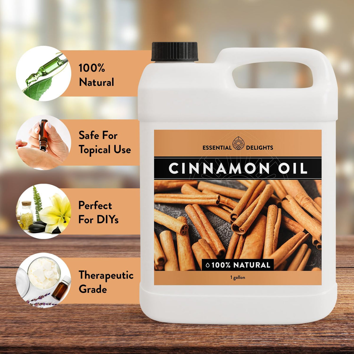 Cinnamon Essential Oil by Essential Delights - Premium Grade Essential Oil | for Aromatherapy