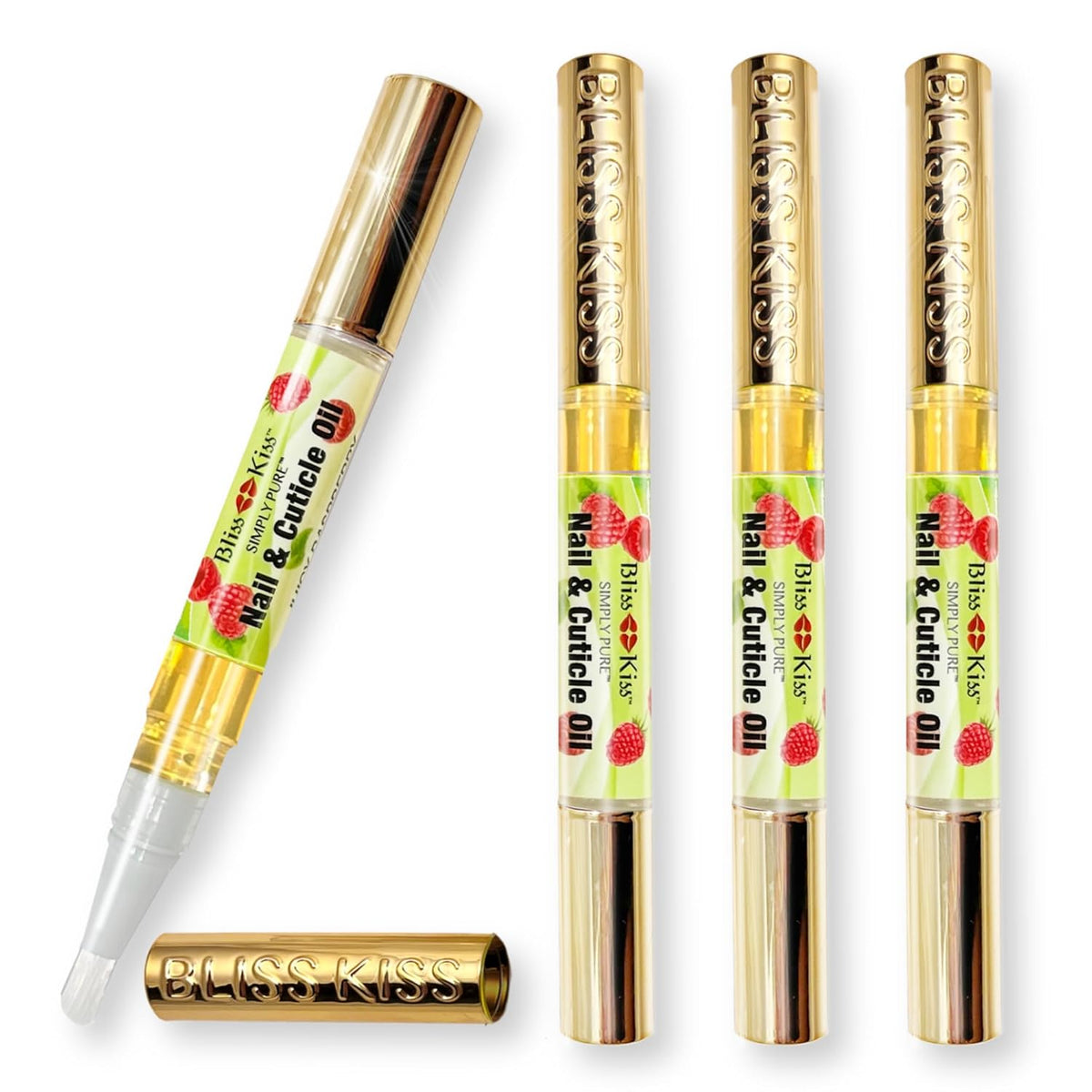 Bliss Kiss | 4 Juicy Raspberry | Oil Cuticle Pen w/Vitamin E & Jojoba⏤Nail Strengthener Nail Growth