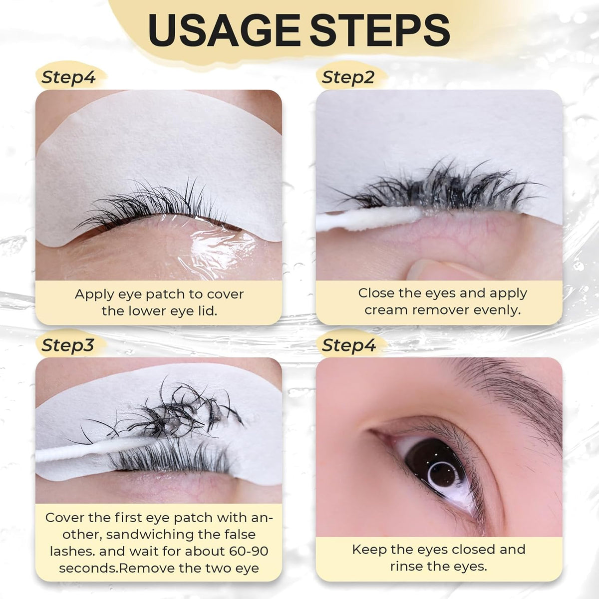 Eyelash Extension Remover - Fast Dissolve No Damage to Natural Lash - Professional Adhesive Remover