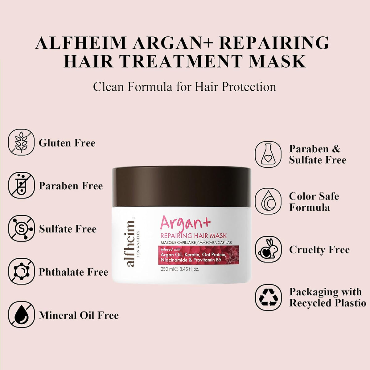 ALFHEIM Argan Repairing Hair Mask | Deep Nourishing & Moisturizing Treatment for Dry, Damaged Hair