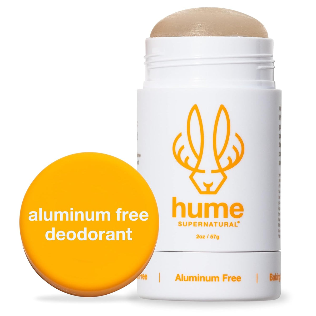 Hume Supernatural Aluminum Free Deodorant for Women & Men - Safe for Sensitive Skin - Probiotic