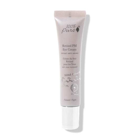 100% PURE Retinol Eye PM Cream, Anti-Aging Eye Cream for Wrinkles, Pure Retinol Cream, Wrinkle